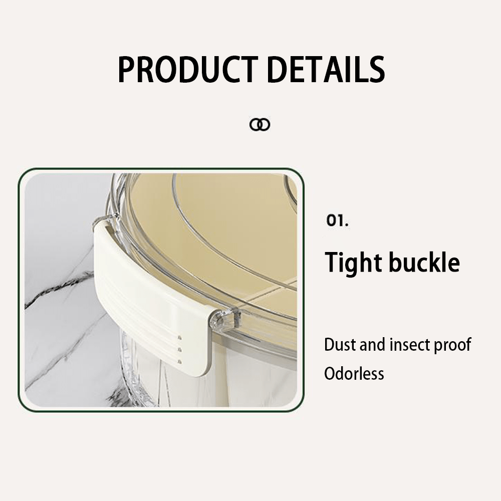 Rotating Snack Containers, High Capacity Divided Fruit Veggie Tray with 6 Compartments,