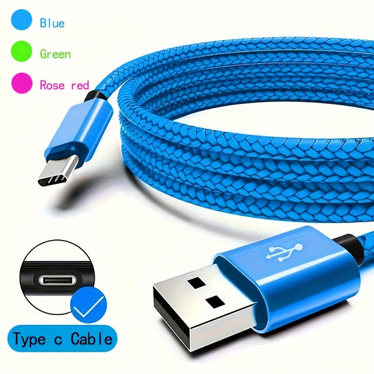 60W USB Type C Cable for Fast Charging Mobile Phones, Featuring a Long Nylon Braided Design. This USB A to USB C Charger Cord Is Compatible with Iphone 15 Series, Ipad Pro, Air5, Macbook, And Samsung Galaxy S22, S21, And S20