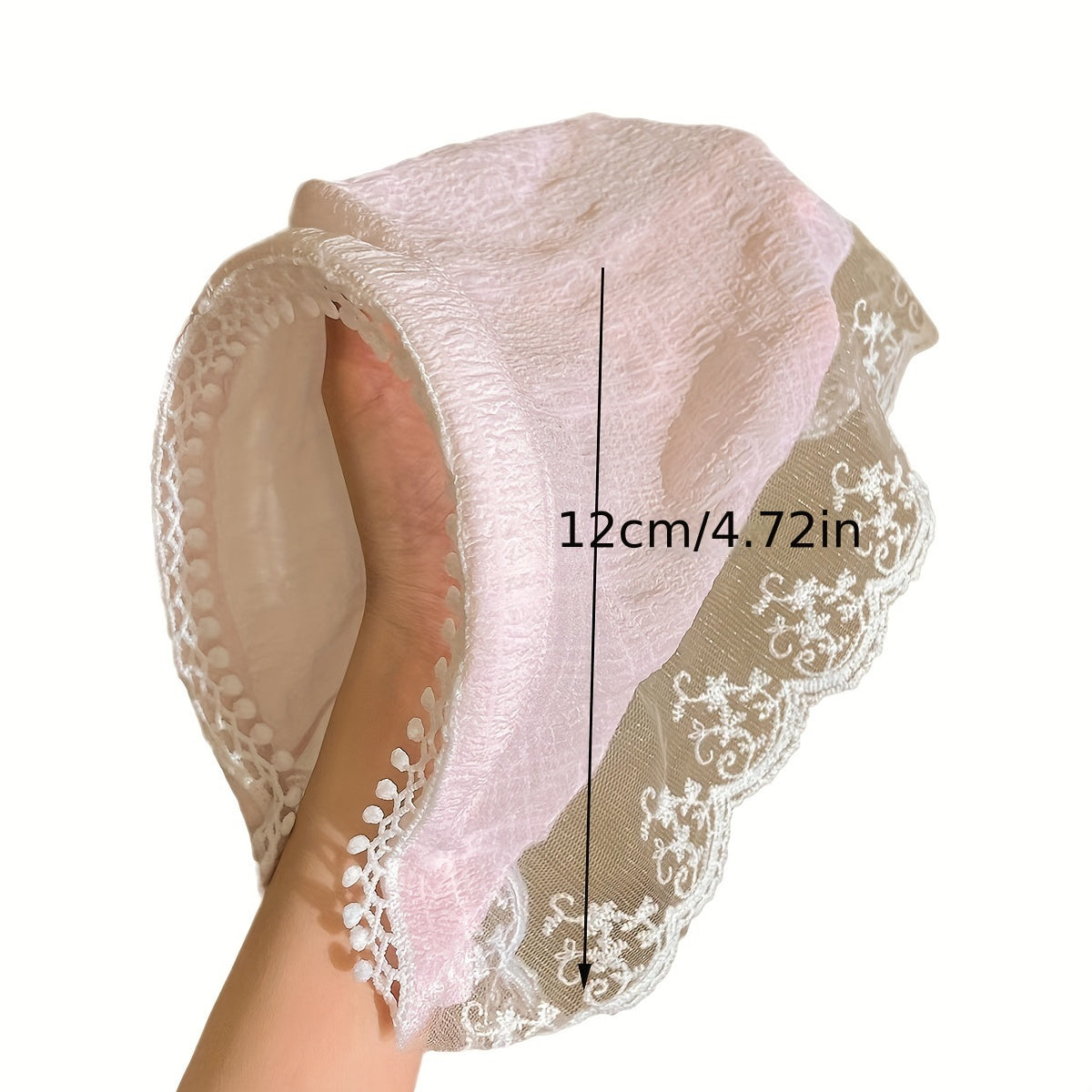 Elegant Lace Knit Triangle Headband - Women'S Stylish Sun Protection Headband, Cute & Sweet Style, Summer, Pastoral Triangle Scarf Hair Accessory, Sun Protection Headgear | Lace Knit Headband | Delicate Lace Detail, Headband