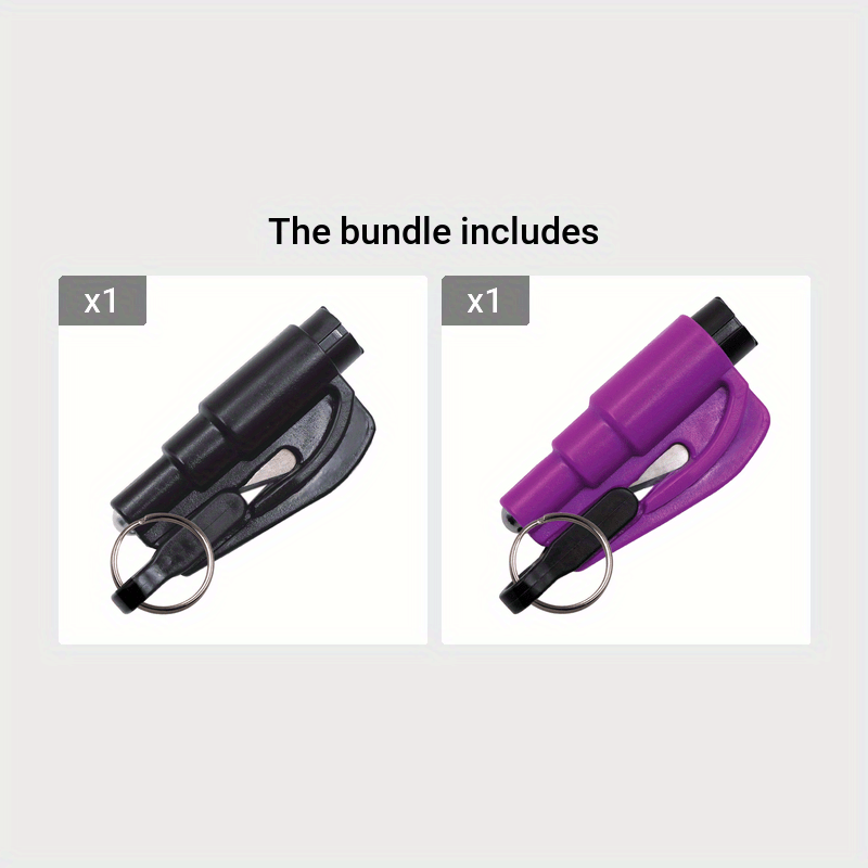 2-in-1 Emergency Rescue Master - Safety Belt Cutter and Window Breaker with Durable Metal Hammer for Quick Escape - Essential Life-Saving Tool for Vehicle Emergencies