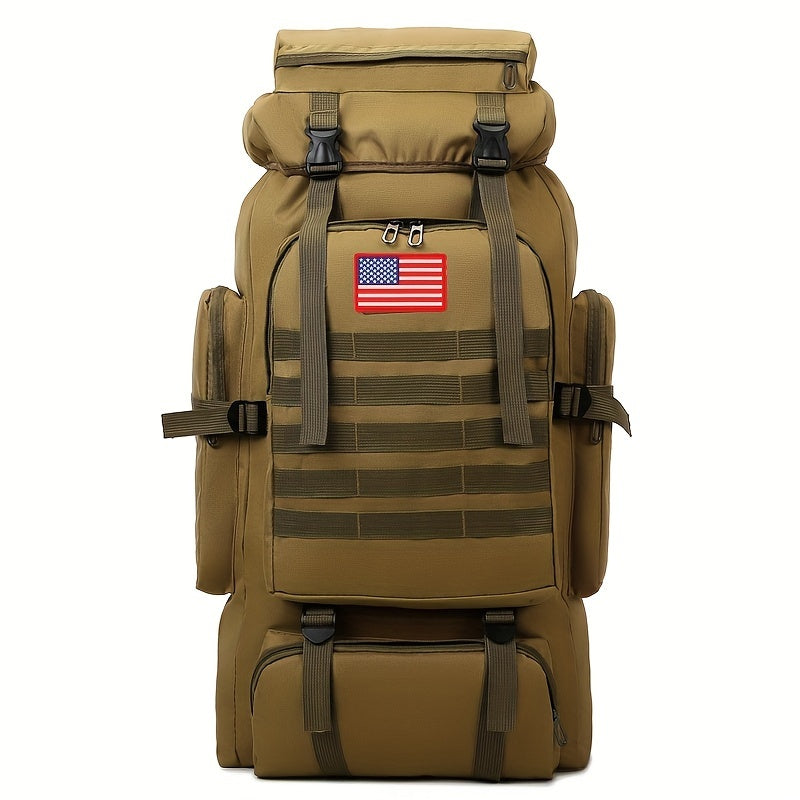 80L Hiking Backpack - Durable Oxford, Adjustable Straps, Multiple Compartments | Ideal for Outdoor Adventures, Camping, Travel
