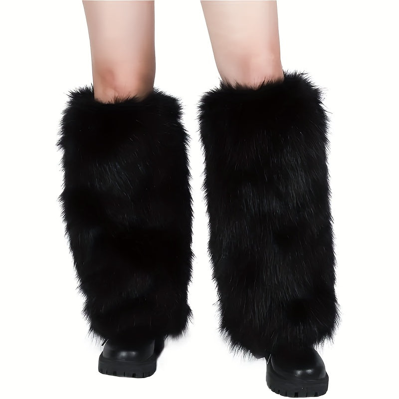 Women'S Faux Fur Leg Warmers