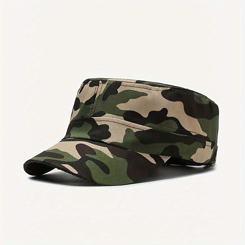 [Lightweight Hat] Lightweight Camouflage Baseball Cap - Sun Protection Flat Top Hat, 100% Polyester, Machine Washable, Ideal for Outdoor Sports & Tactical Use