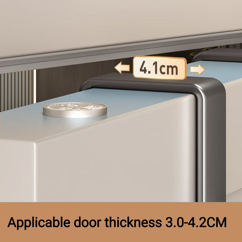 Stainless Steel Hooks Space-Saving Stainless Steel Over-the-Door Hooks.