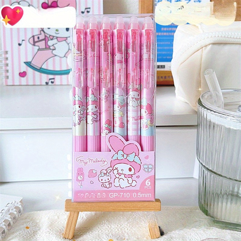 Random one! Sanrio Kulomi boxed erasable gel pen cute eraser Faux Leather case still pen ST crystal blue