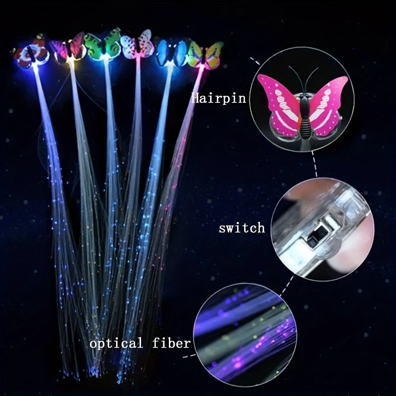 Butterfly LED Glow Braids Glow Toy Wig