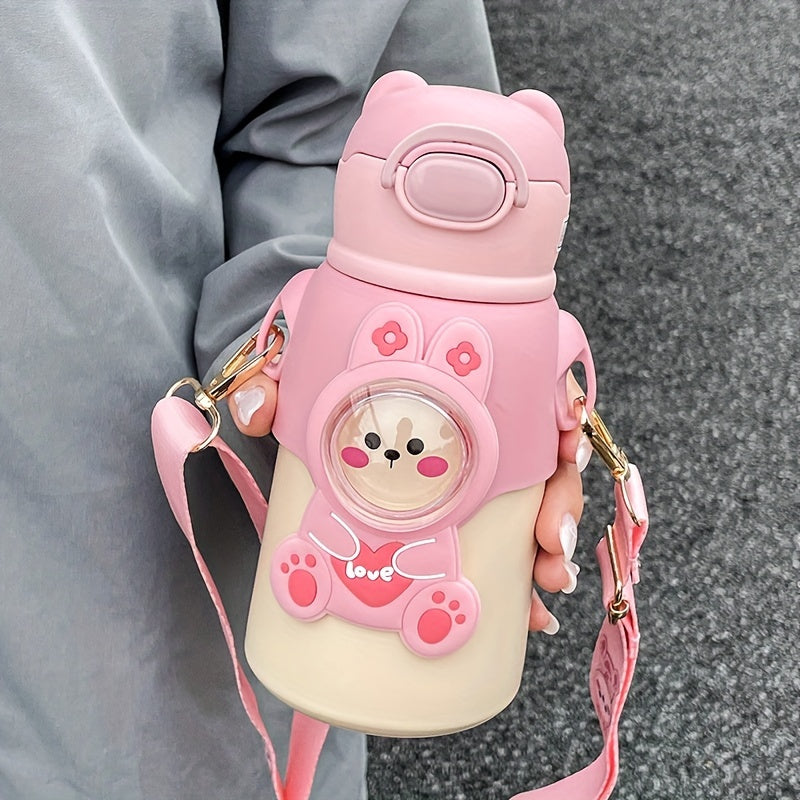 1pc Cartoon Stainless Steel Vacuum Flask, 520ml