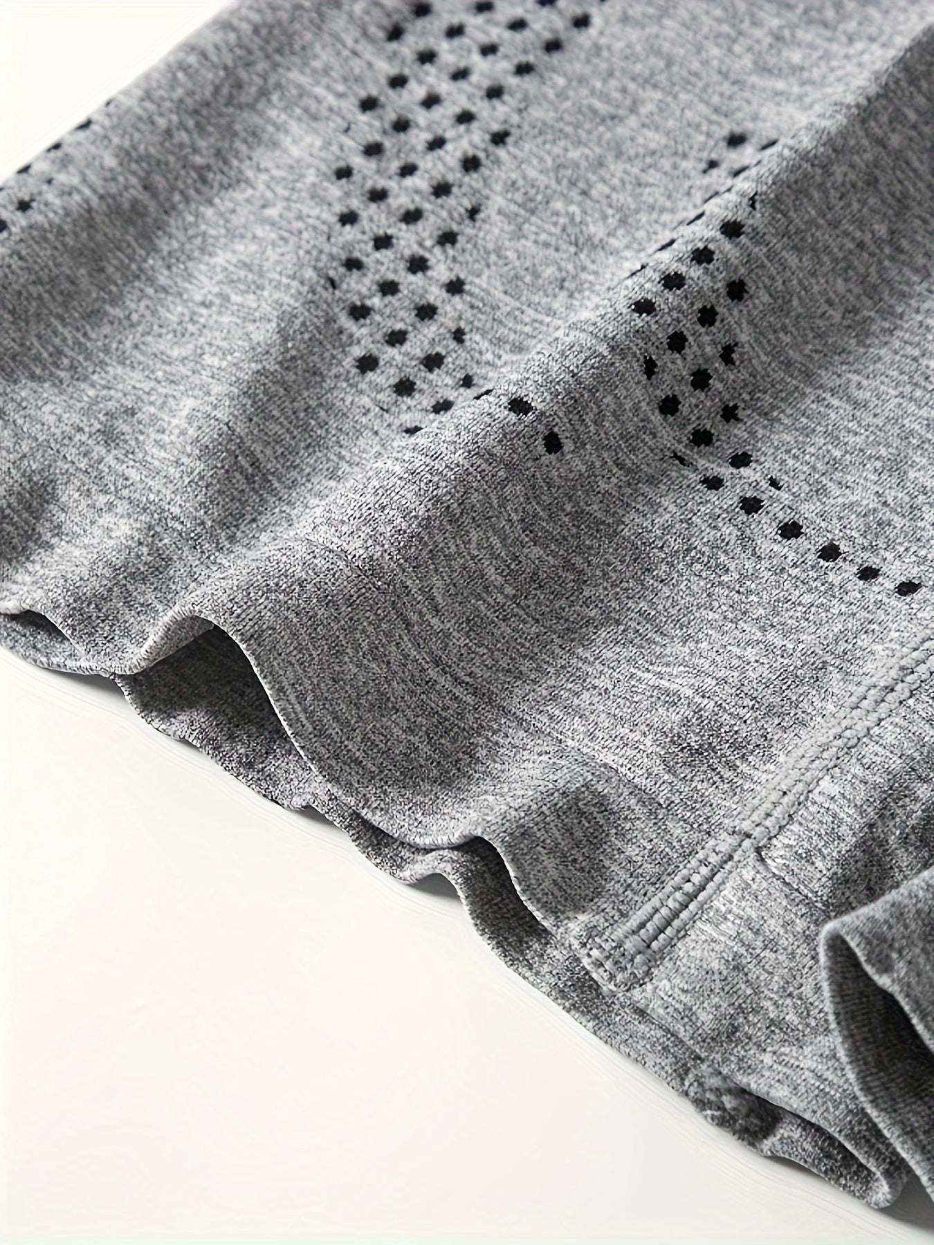 1pc Women'S High-Waisted Shorts with Perforated Design - Slimming Effect, Supports Belly and Thighs, No Padding, Fashionable Gray Shorts for Fitness and Casual Wear, Casual Wear Shorts|Fashionable Shorts|Comfortable Fit, High