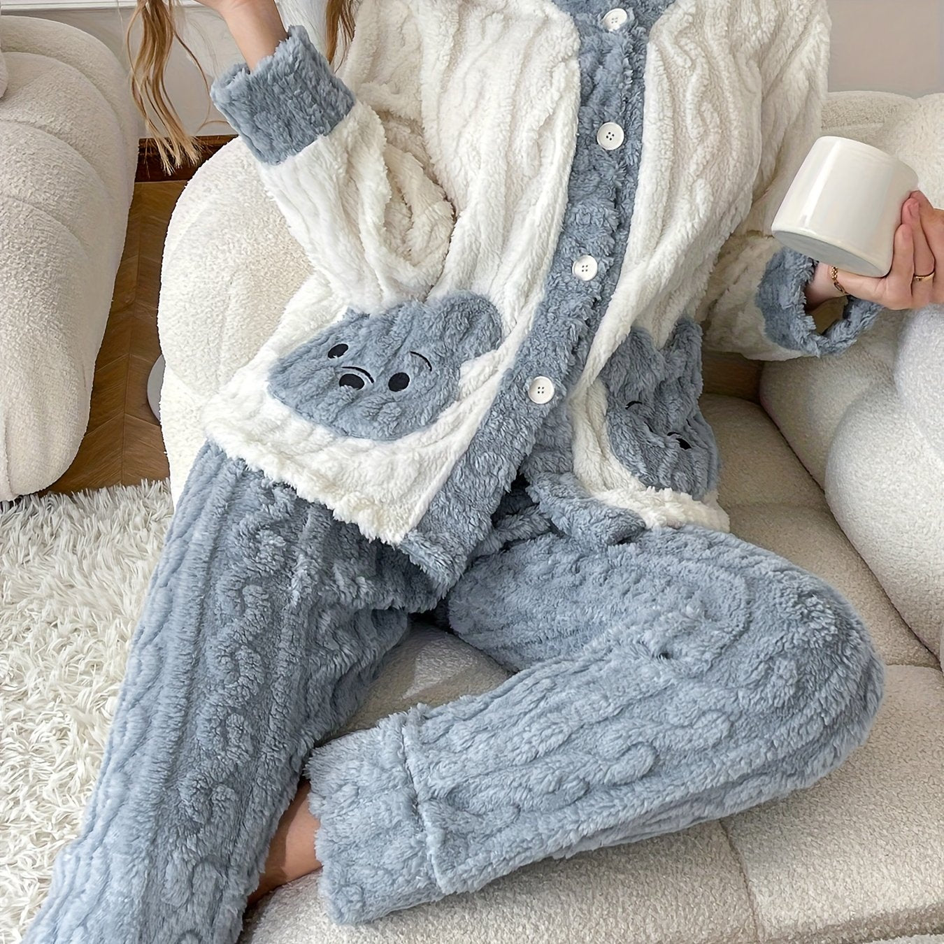 Autumn/Winter New 's Pajama Set, Long Sleeve & Legs