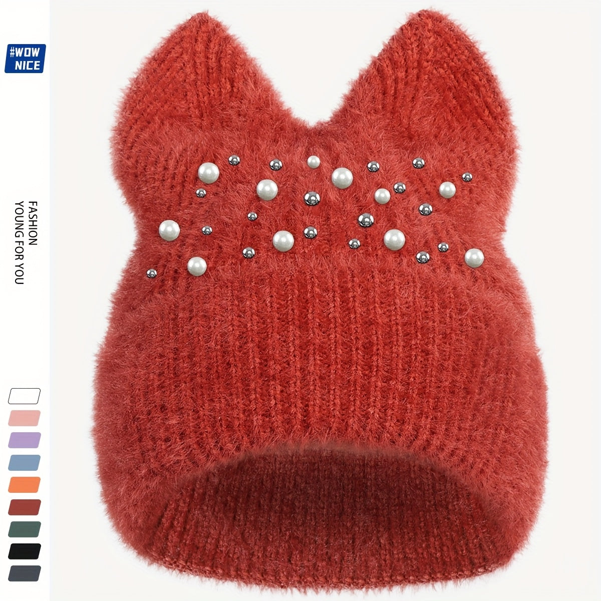 1pc Thick Plush Winter Beanie Hat