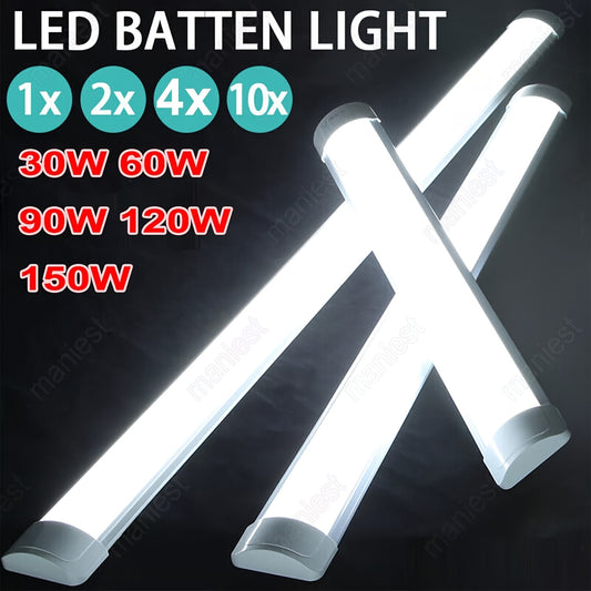 10-PACK 4-PACK 2-PACK 1-PACK 30.48cm 60.96cm 91.44cm 121.92cm 152.4cm LED Strip Lights Batten Tube Light Garage Workshop Ceiling Lamp Garage Ceiling Fixture