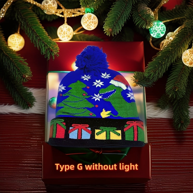 1pc Cartoon Jacquard Double-Layer Knitted Hat