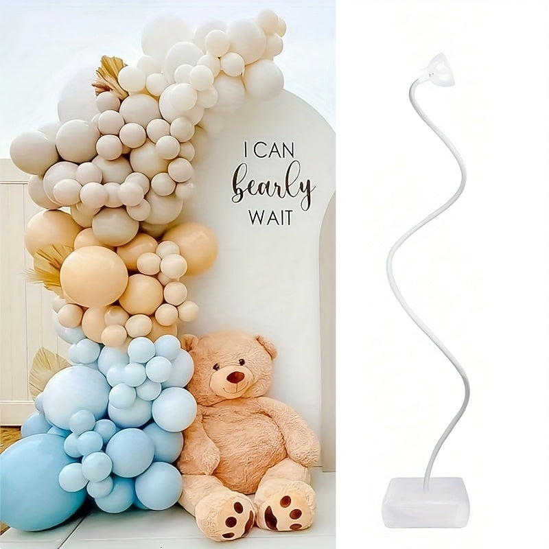 [Versatile Balloon Arch] 1pc Versatile Free-Bending Balloon Arch Kit | Easy to Install, Durable & Reusable Plastic Flower Backdrop with Water Base for Weddings, Engagements, Birthdays, Holidays & More - 4.9ft/8.2ft, Flower De
