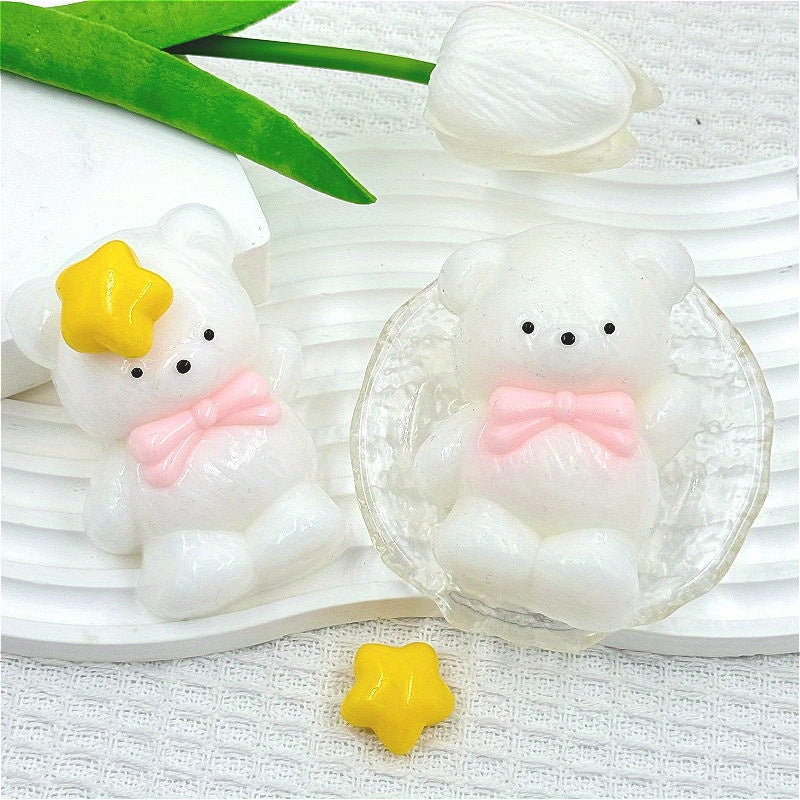 Soft Taba Toy, Magic Star Bear Cute Creamy High-End Sensory Toy, Suitable as Relaxation Toy, Safe TPR Material, Excellent Companion for Relaxation, Birthday/Party/Festival Gift
