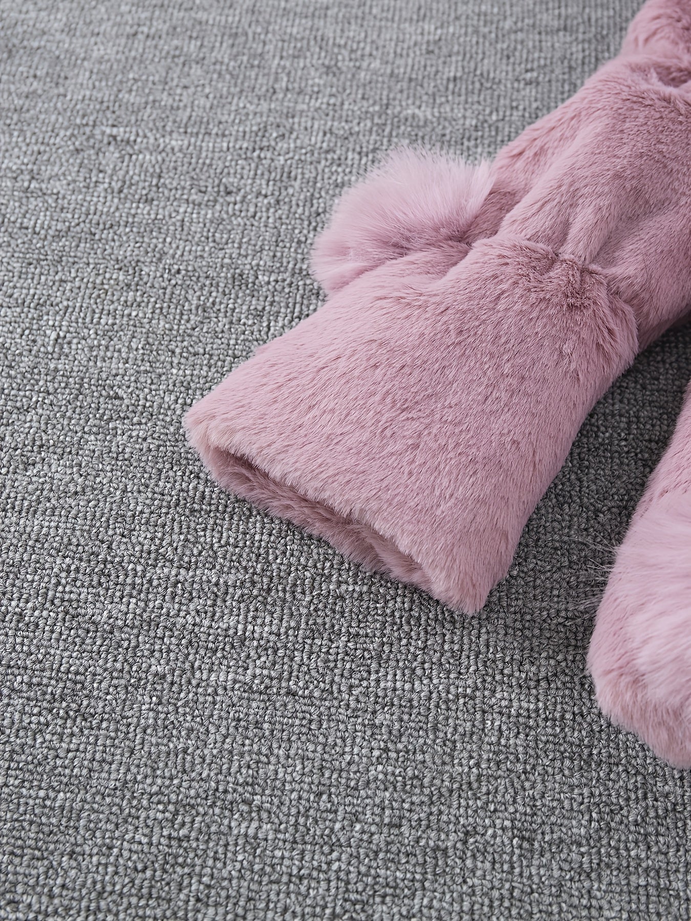 Girls' Winter Coat with Plush Fur-Lined Hood - Thick Fleece-Lined Zipper Front, Flared Hem & Pom-Pom Details, Cute Solid Color Outerwear for Fall/Winter, Cozy Warm Jacket for Cold Weather, Cozy Winter Wear, Playful Design, So