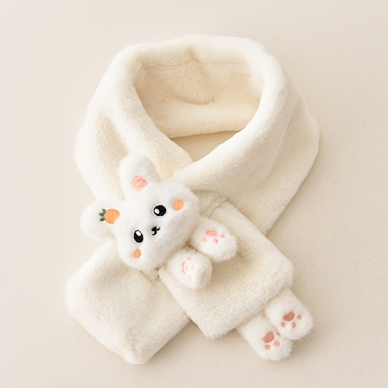 1pc Kids Scarf, Cartoon Bunny Desig