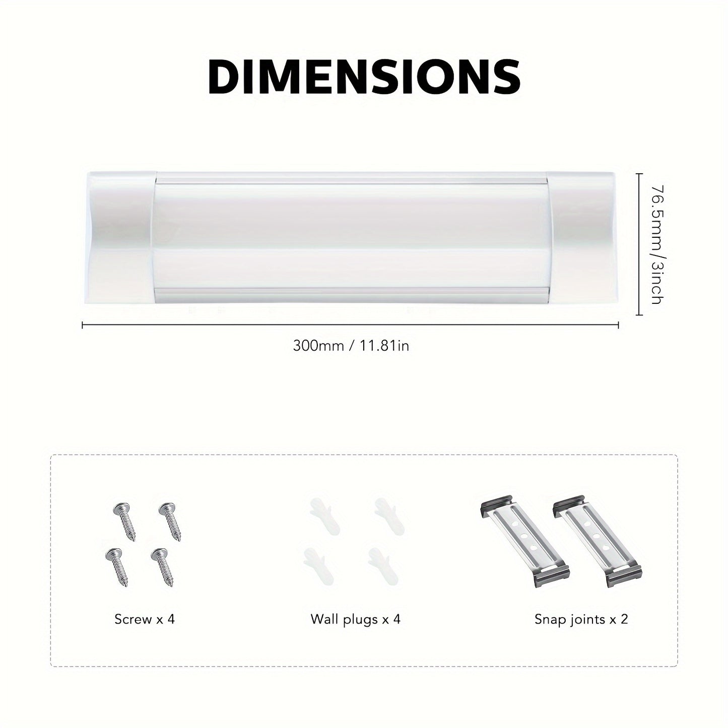 10-PACK 4-PACK 2-PACK 1-PACK 30.48cm 60.96cm 91.44cm 121.92cm 152.4cm LED Strip Lights Batten Tube Light Garage Workshop Ceiling Lamp Garage Ceiling Fixture