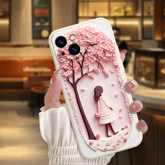 Mobile Phone Case for iPhone 16ProMax/16Pro/16Plus/16/15ProMax/15Pro/15Plus/15/14ProMax/14Pro/14Plus/14/13ProMax/13Pro/13/12ProMax/12Pro/12/11ProMax/11Pro/11 White Soft Shell Fashionable Personality Holiday Gift -EF0059