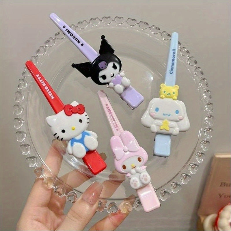 Large Cute Sanrio Hair Clip - Resin, No-Trace Side Clip with Cute Character Designs, Ideal for Teenage and Women, Hair Accessory | Playful Accessory | Durable Hair Clip, Hair Clip Holder