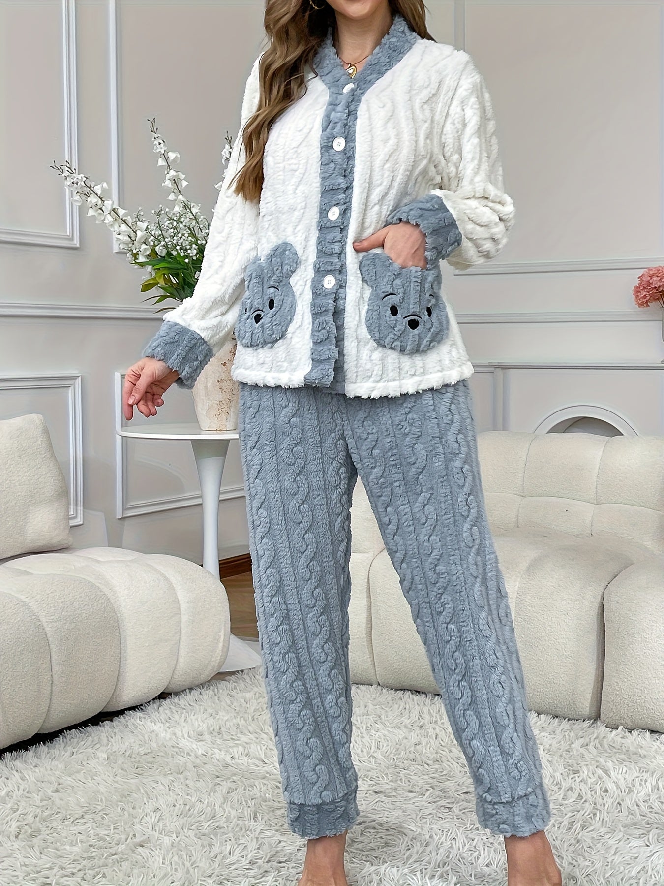 Autumn/Winter New 's Pajama Set, Long Sleeve & Legs