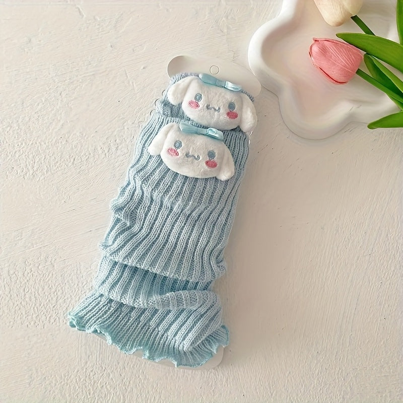 1 Pair Sanrio Cartoon Leg Warmers – Hello Kitty & My Melody Designs, Sleek Fit for Calf Support | Ideal for Spring–Autumn Outfits, Office Comfort & Home Lounging | Perfect Valentine's or Christmas Gift