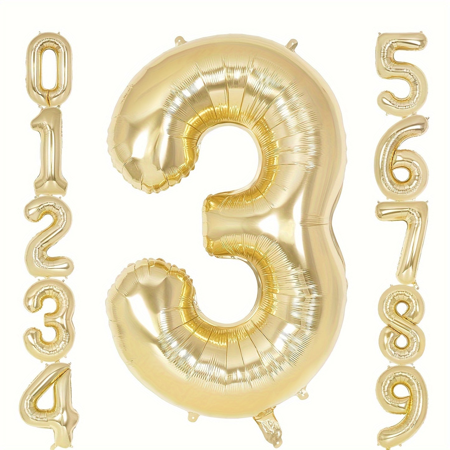 Large 40 Inch Golden Metallic Aluminum Film Balloons - No Electricity Needed Party Decoration for Birthdays, Anniversaries, New Year Celebrations - Suitable for Ages 14+, Set of 1