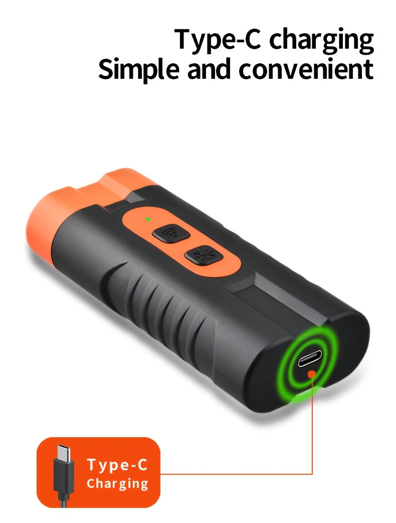 1pc PetSafePro USB Rechargeable Ultrasonic Dog Repellent, Dual-Core High-Power Bark Stopper with LED Flashlight, Portable Anti-Bite Device for Outdoor Use