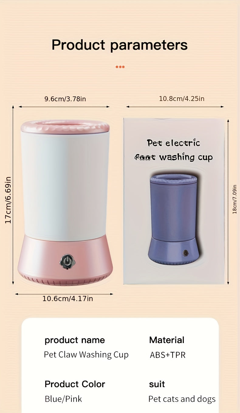 Rechargeable Dog Paw Cleaner - Portable, Gentle & Nourishing Pet Foot Washer for Outdoor Use - Easy-to-Use, Hygienic Solution for Healthy Paws Anytime, Anywhere!