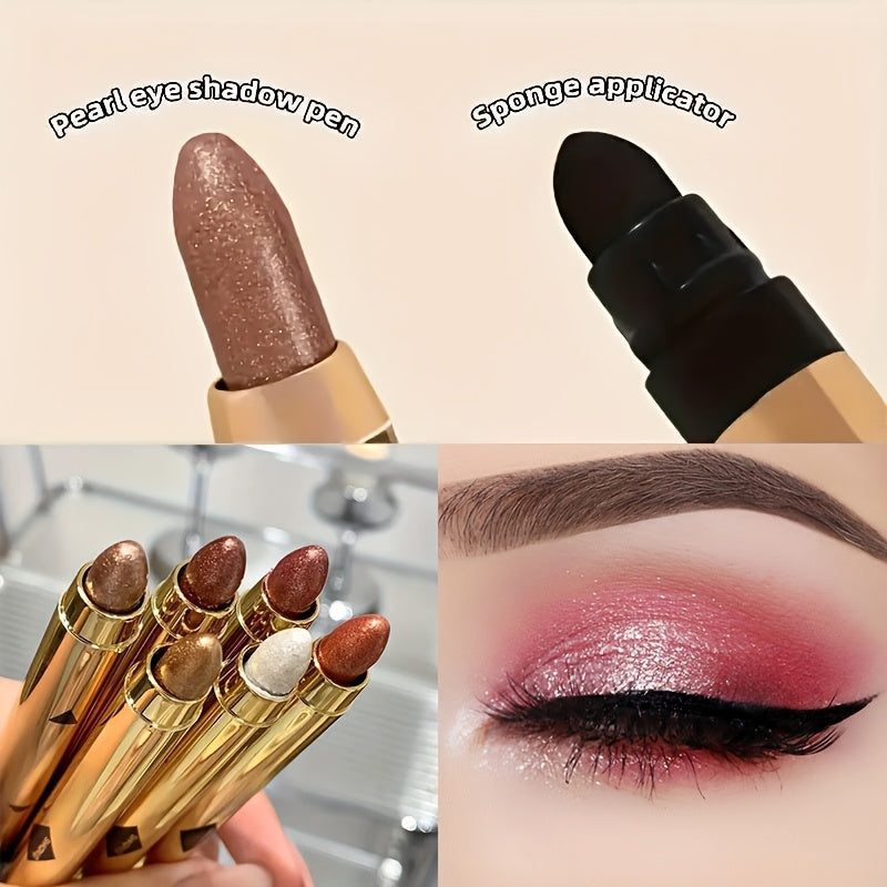 6pcs Set of Shimmering Eyeshadow Sticks with Dual-Ended Design, Shimmery & Glitter Finish for Effortless Eye Makeup – Perfect for a Sophisticated Look, Makeup Eyeshadow Palette, Makeup Stick, Eyeshadows for Women, Glamorous