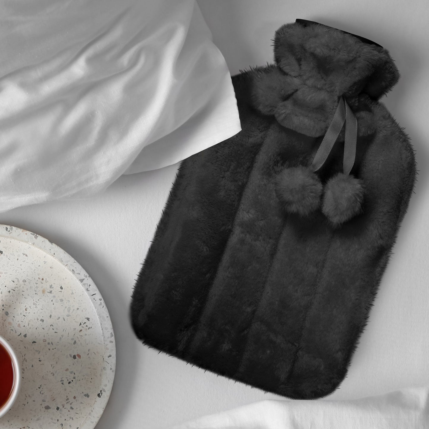 Cosy Hot Water Bottle with Plush Cover