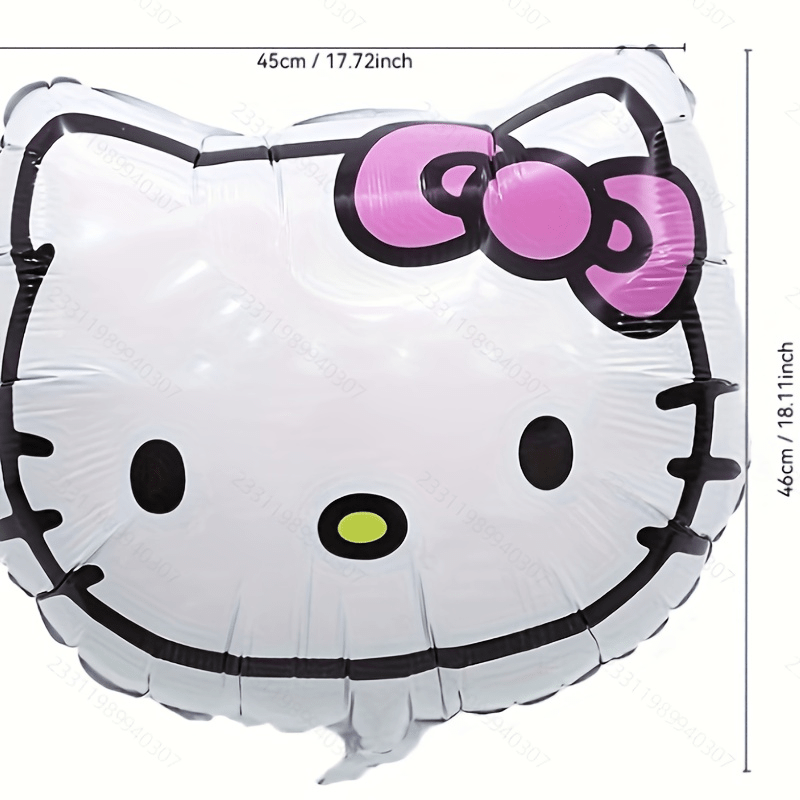 [Hello Kitty Party] Sanrio Hello Kitty 115pcs Birthday Party Decoration Kit | Delightful Cartoon Balloon Garland & Scene Setup