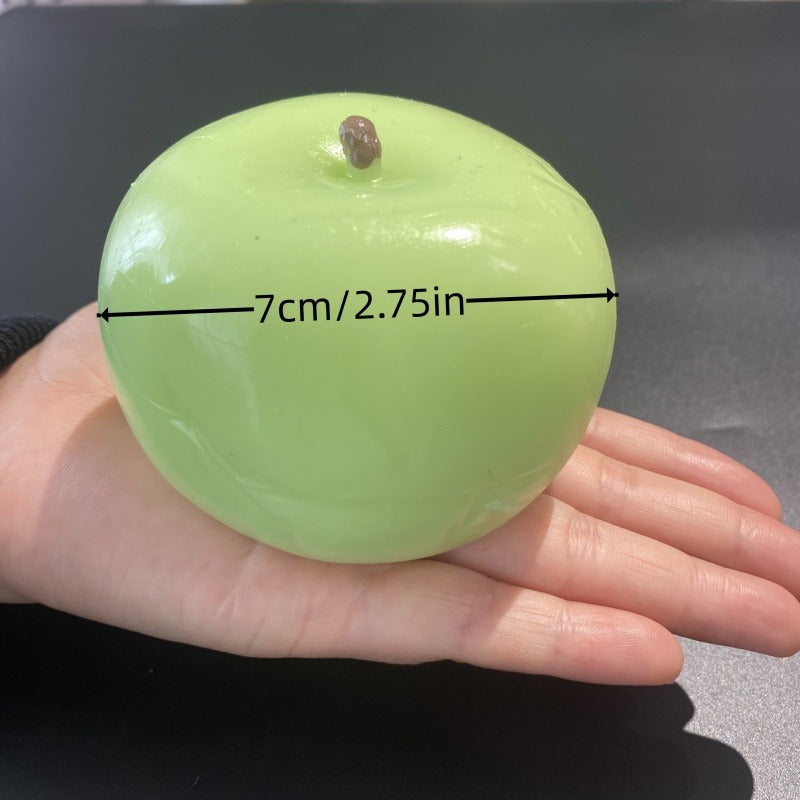 [Fun Stress Ball] 1pc Soft Green Apple-Shaped Stress Ball | Fun Squeeze Toy for Relaxation & Decoration, Perfect for Christmas Gifts, Party Favors, and Relax, Made of Durable Thermoplastic Polyurethane (TPU)