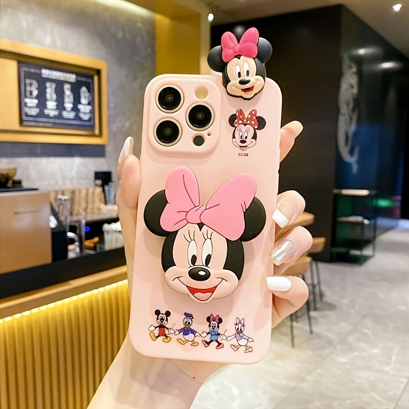 Cute Mickey Case Mickey And Minnie 3D Cartoon Silicone Soft Case | Authorized, Suitable for Iphone Models 7/8/7P/8P/X/Xs/Xr/11/12/13/14/15/16/Pro/Promax, A Stylish Phone Case Perfect for Selfies, Great Christmas And New Yea