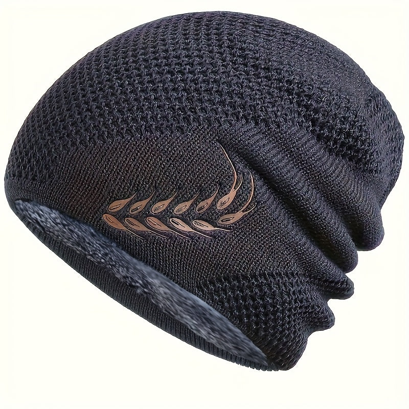 Unisex Floral Print Knit Beanie