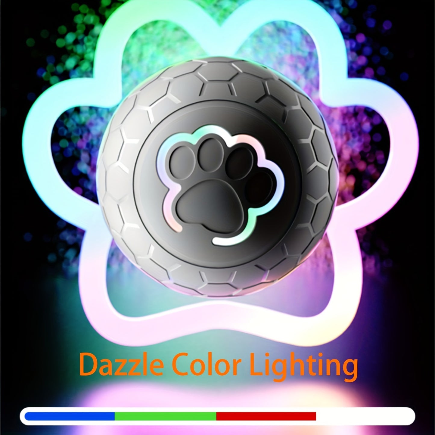 Smart Bouncing Pet Toy Ball – Rechargeable, Bite-Resistant, Interactive Fun