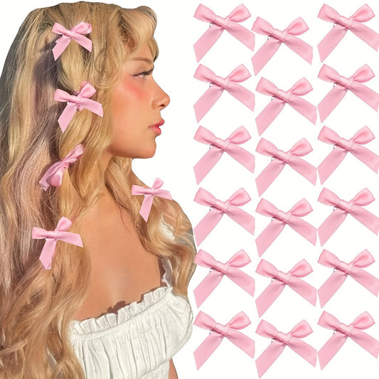 Bow small hairpin ballet girlish style dopamine ribbon tied hair with braided hairpin headdress