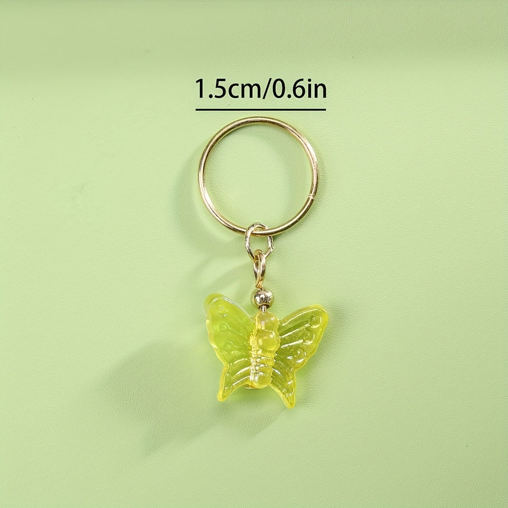 14pcs Shiny Butterfly Bear Hair Braid Rings | Star Crystal Rhinestone Hair Clips Cuffs Charms, Hair Jewelry Decoration for Women and Cool Girls