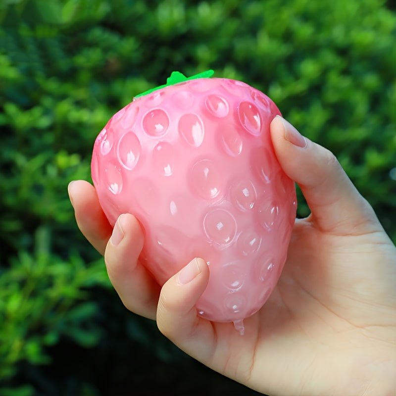 1, Color-Changing Strawberry Squeezing Toy in The Sun, New Unique Simulation Decompression Flour Ball, Decompression Toy, Stress Relief And Anxiety Gadget, New Year, Back to School Season, Spring Festival, Valentine'S Day, Ea