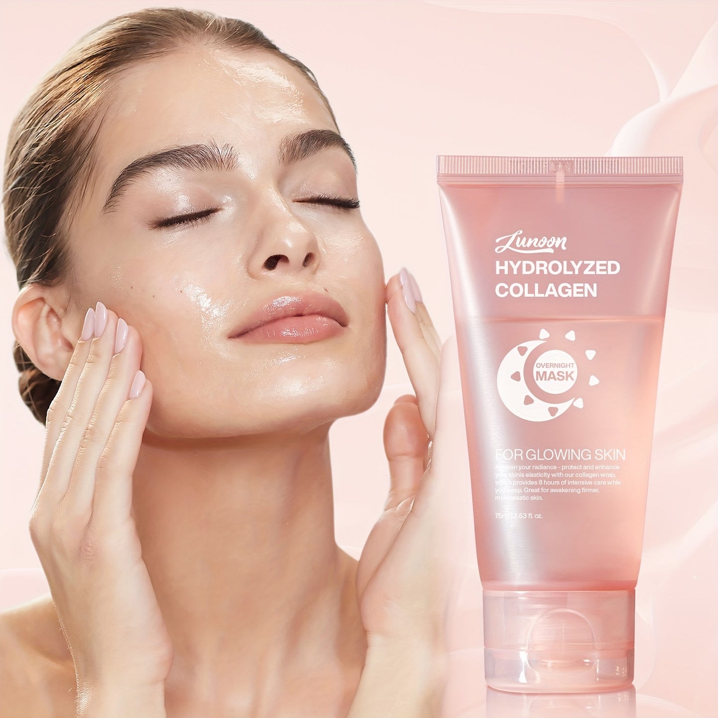 Collagen Face Mask with Niacinamide, Hyaluronic Acid, Brush