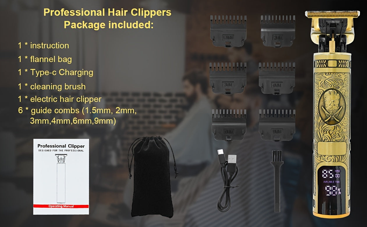 Beard Trimmer Hair Clippers Men, Professional T-Blade Beard Trimmer.