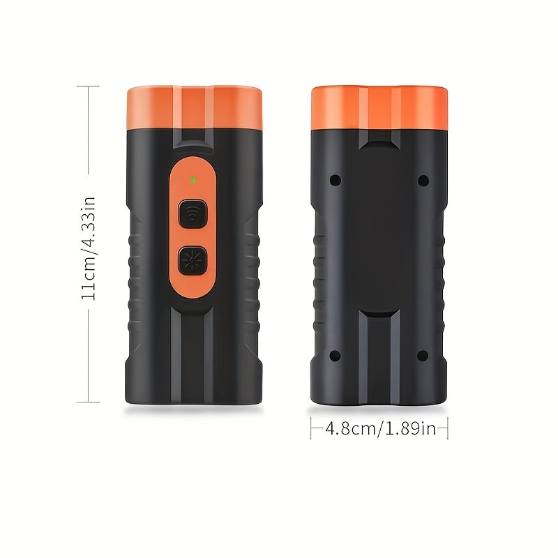 1pc PetSafePro USB Rechargeable Ultrasonic Dog Repellent, Dual-Core High-Power Bark Stopper with LED Flashlight, Portable Anti-Bite Device for Outdoor Use
