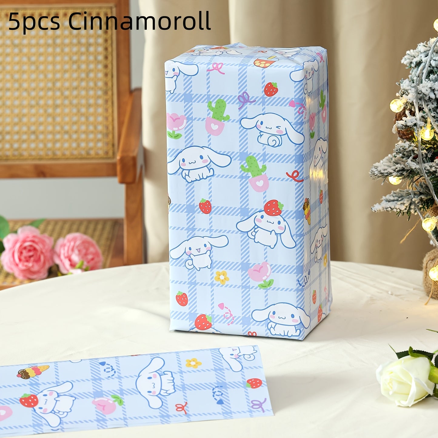 [Stylish New Designs] Sanrio Wrapping Paper | 5/10pcs | Featuring Stylish New Designs of kuromi, My Melody, Cinnamoroll, and hello kitty | Gift Wrapping Paper, Floral Wrapping Paper, Christmas Gift Wrapping Paper, and Holiday