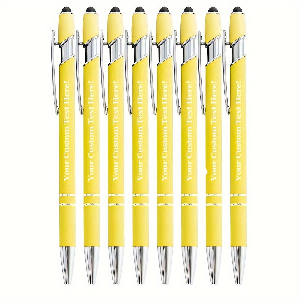 8pcs/16pcs/24pcs Round Metal Retractable Ballpoint Pen Set | Smooth Writing Experience, Medium Tip, Suitable for Office, School, Diary and Art Projects, with Personalized Touch