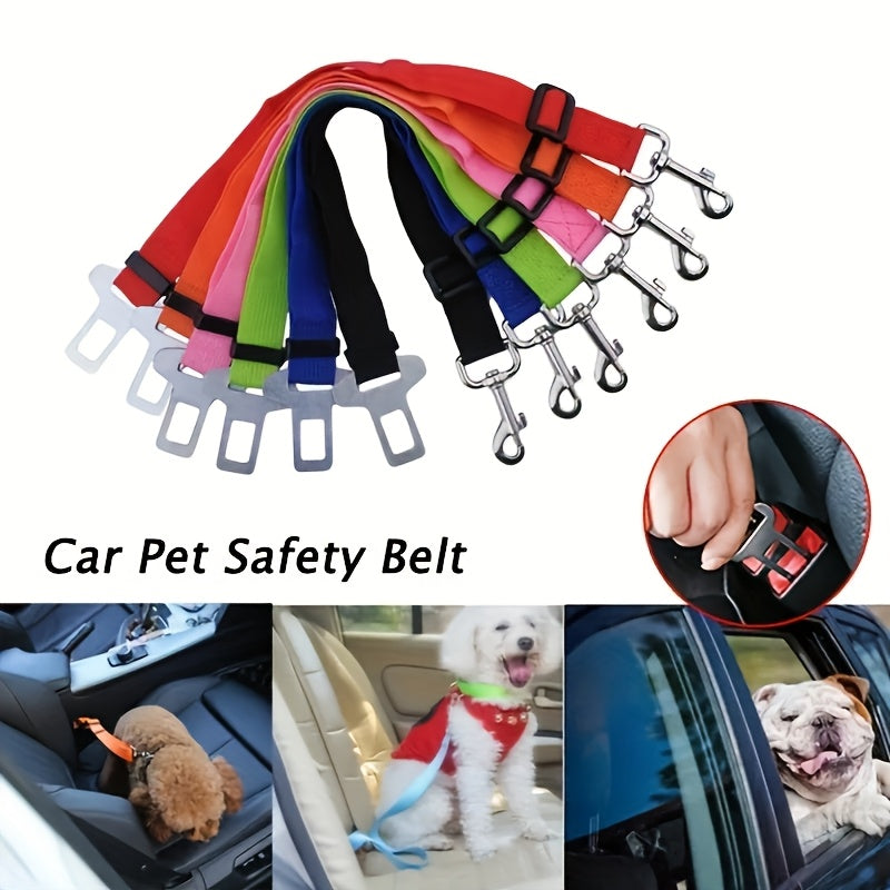 Secure Your Pet in the Car with This Adjustable Harness & Seat Belt Lead Leash!