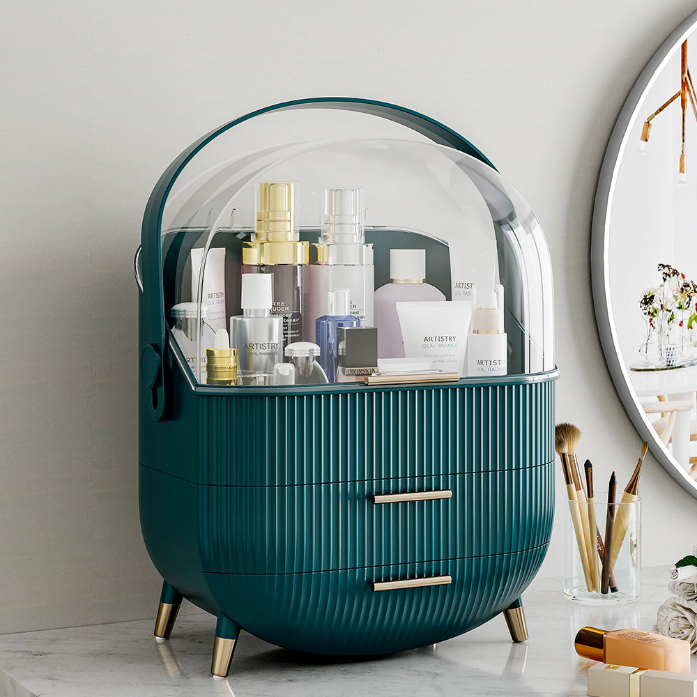 Multi-Function Make Up Case Dustproof Cosmetic Storage Box,