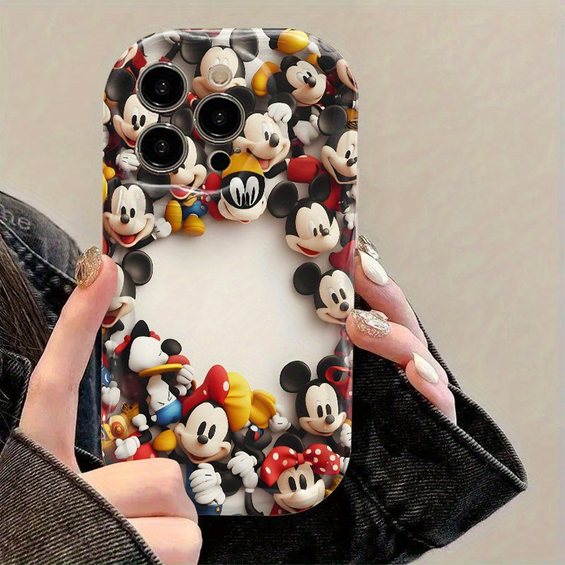 Authorized Disney Mickey Mouse - Mickey Fashion Best Protection Cartoon Cover for Apple iPhone 16 Pro Max/ 16 Plus/ 16 Pro/ 16/ 15 Pro Max/ 15 Plus/ 15 Pro/ 15/ 14/ 13 Mini/ 12 Mini Phone Case, Cute Gift Couple Use, Fall Pr