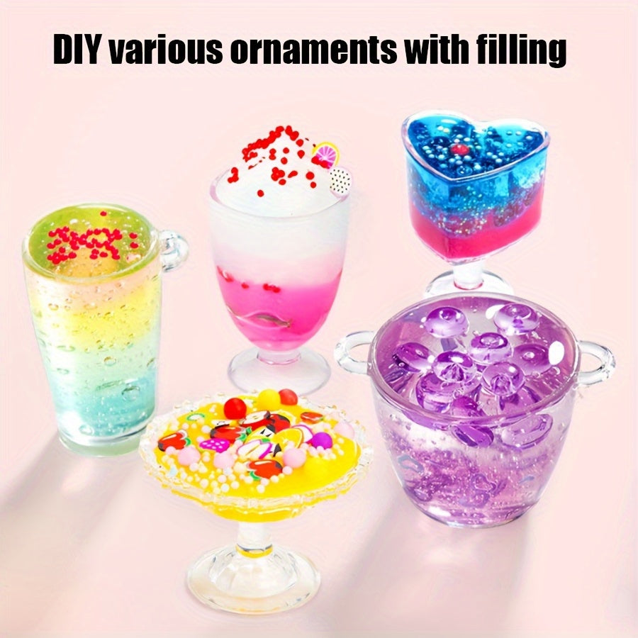6 Colors Sequin Glitter Clear Slime Set - Soft and Non-sticky Clear Slime with Good Stretchability - Great for DIY Creations, Perfect Gift