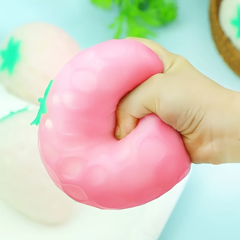 1, Color-Changing Strawberry Squeezing Toy in The Sun, New Unique Simulation Decompression Flour Ball, Decompression Toy, Stress Relief And Anxiety Gadget, New Year, Back to School Season, Spring Festival, Valentine'S Day, Ea