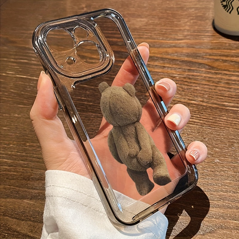 Cartoon Teddy Bear Case - Ultra-Clear TPU Back Cover with All-Round Protection - Compatible with Apple iPhone 15, 14, 13, 12, 11, Xs, Xr, X, 7, 8, Mini, Pro, Plus, Pro Max