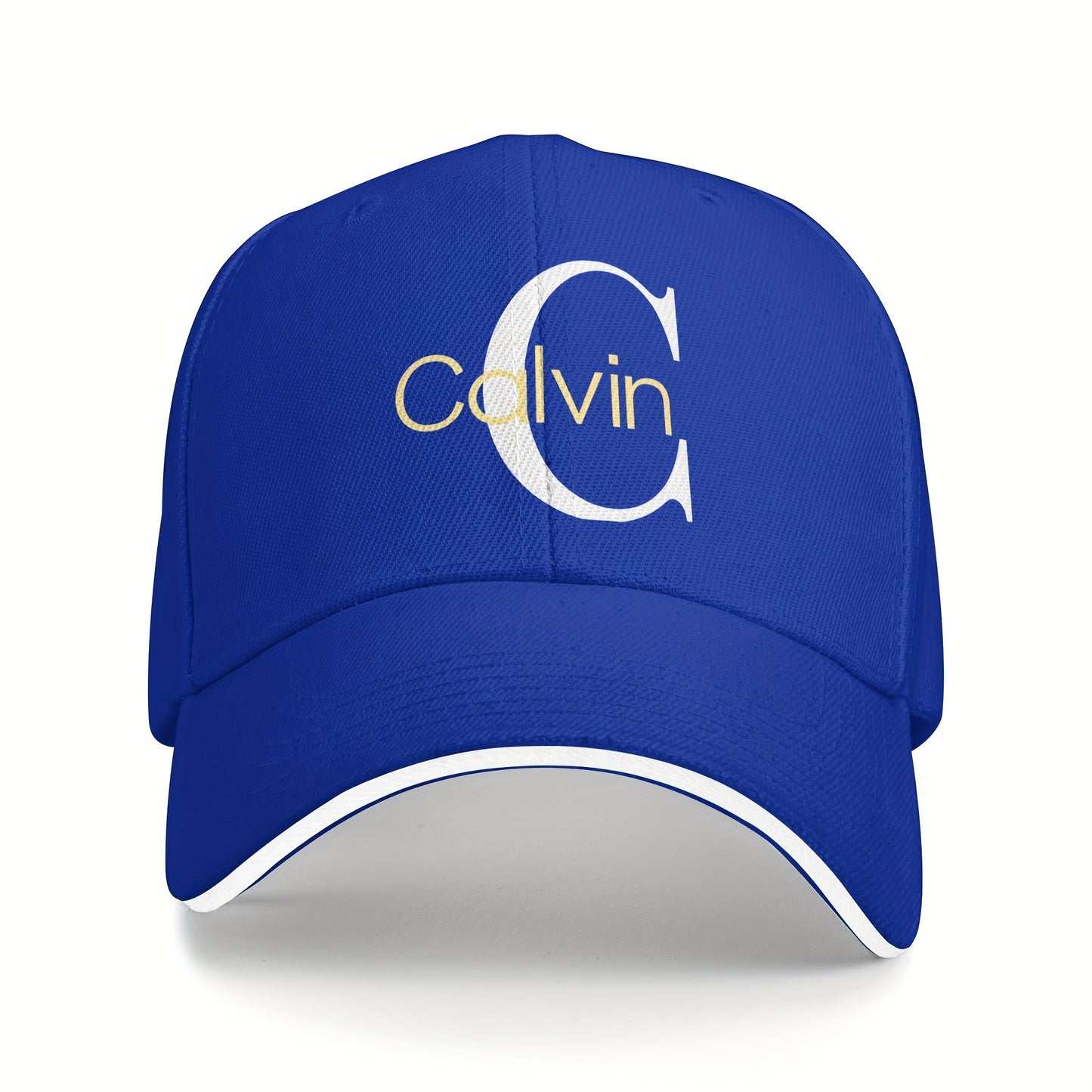 1pc Calvin Letter Print Baseball Cap - Adjustable, Breathable Dad Hat for Men & Women, Perfect for Outdoor Activities & Gatherings, Ideal Gift Choice, Outdoor Headwear | Stylish Dad Hat | Mesh Back Hat